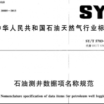 SYT 5703-2012 石油测井数据项名称规范