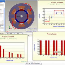 MotorSolve直流无刷电机的绕组布局设计及短距电机性能分析教程