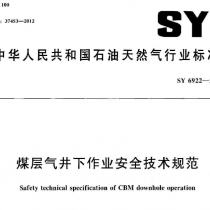 SY 6922-2012 煤层气井下作业安全技术规范